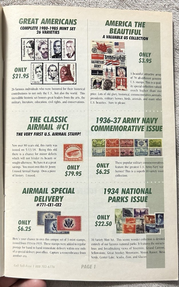 VINTAGE FALCON STAMP COMPANY 1996 CATALOG - 42 PAGES