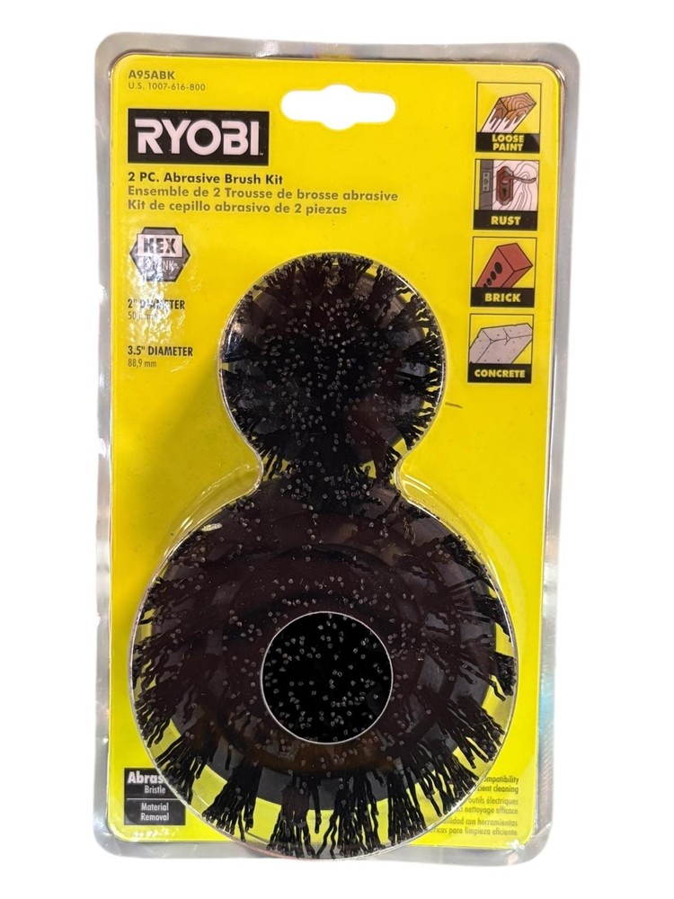 RYOBI 2 PC. ABRASIVE BRUSH KIT A95ABK