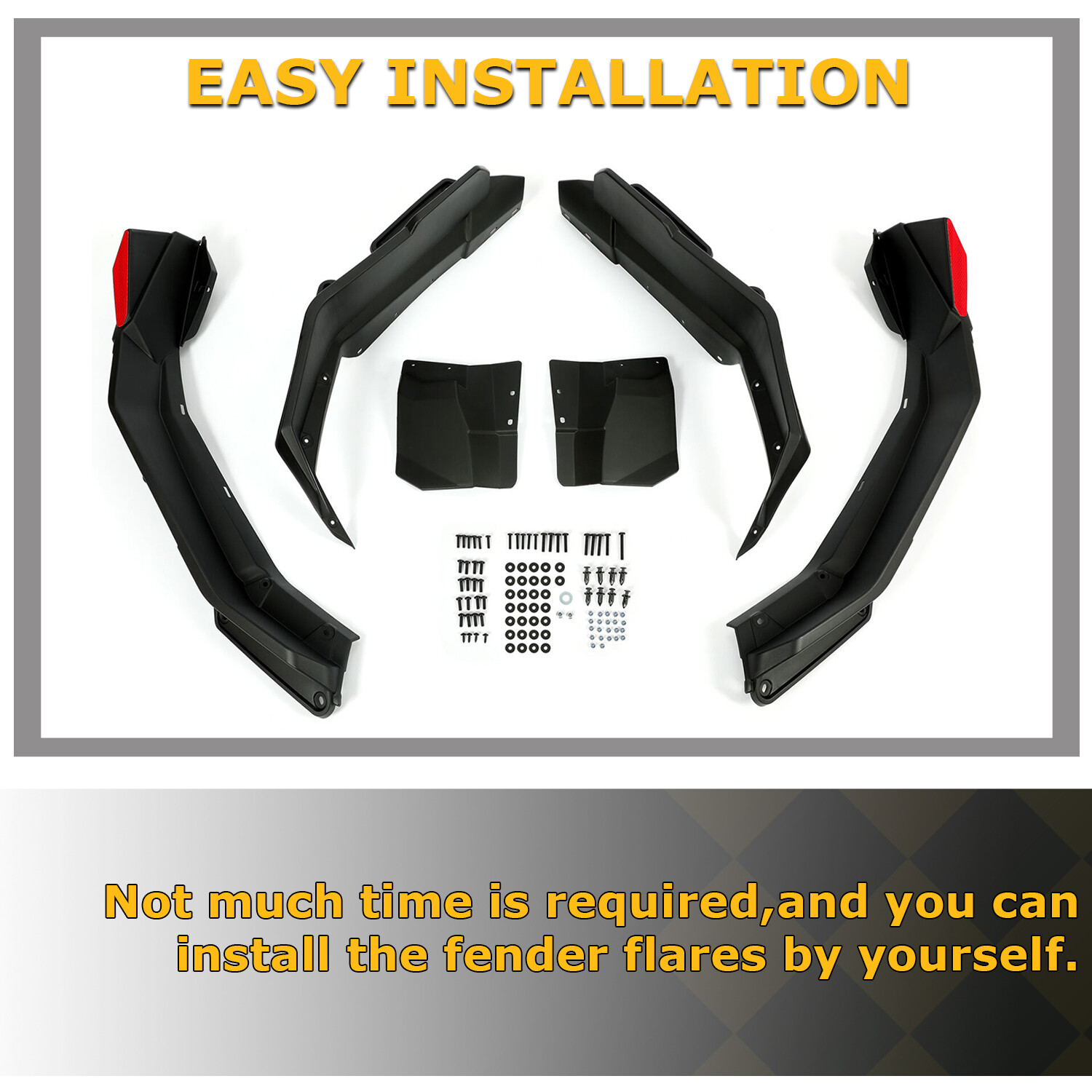 Rear+Front Fender Flares For 2013-2016 CAN AM Maverick Max 1000/1000R #715001323