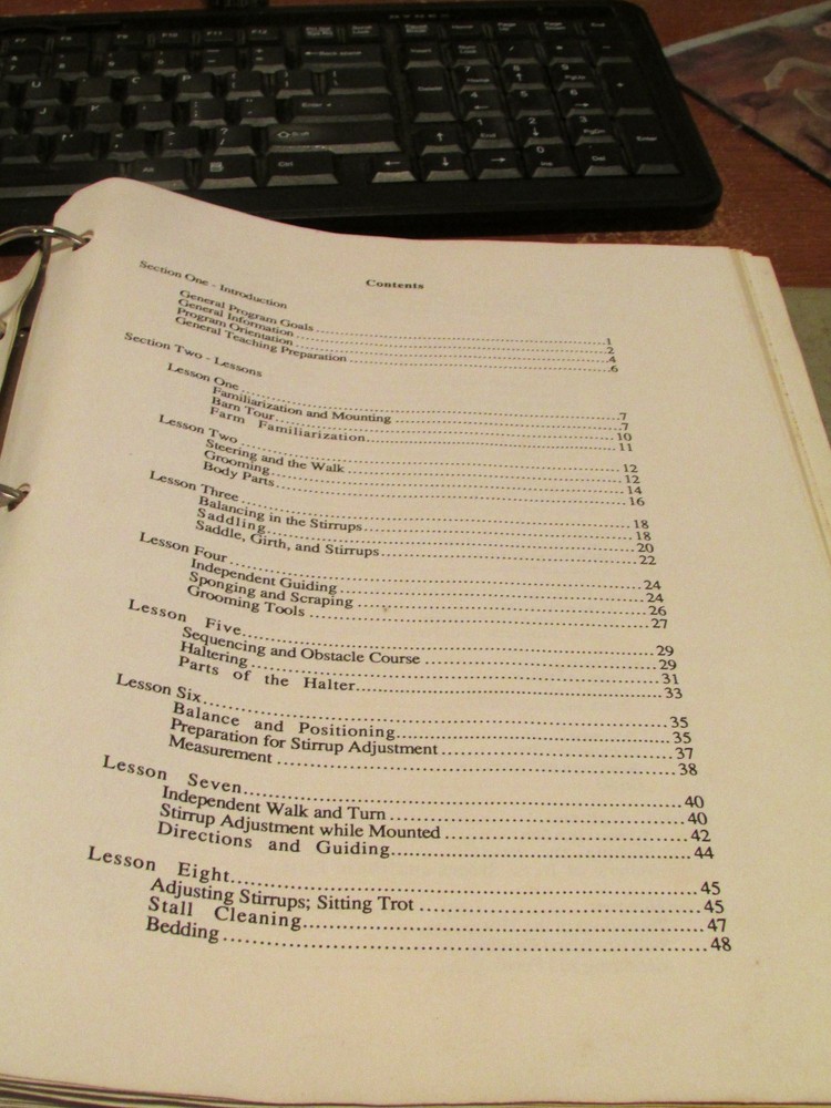1991 NARHA Complete Riding Program for Therapeutic Horses Therapy Lessons