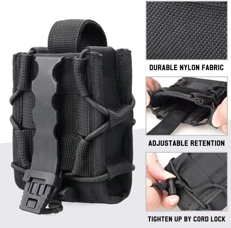 Tactical Handcuff Holder Molle Pouch Open Top Universal Hand Cuff Case Holster