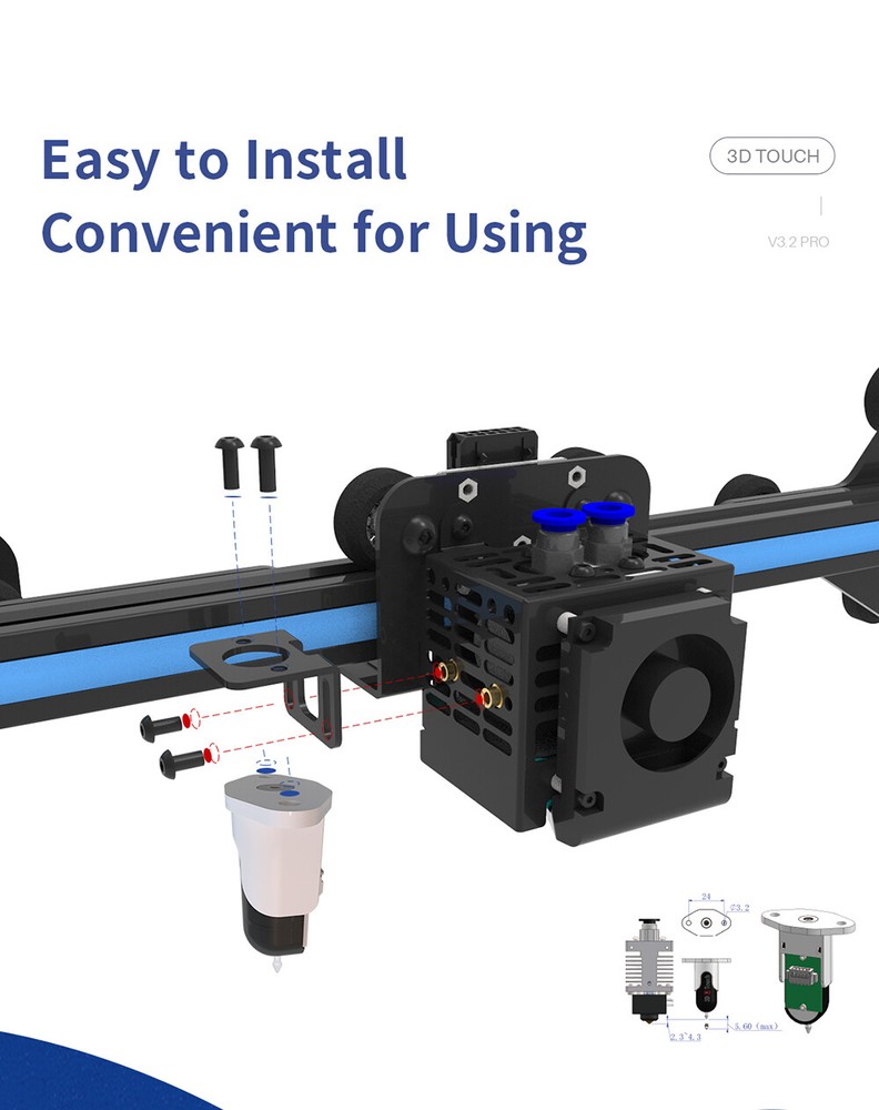 Geeetech 3D Touch Auto Bed Leveling Sensor V3.2 Pro Version for 3D Printer