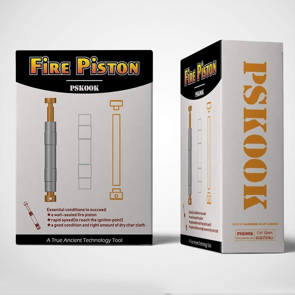 Metal Fire Piston Survival Camping Fire Starter Educational Kit