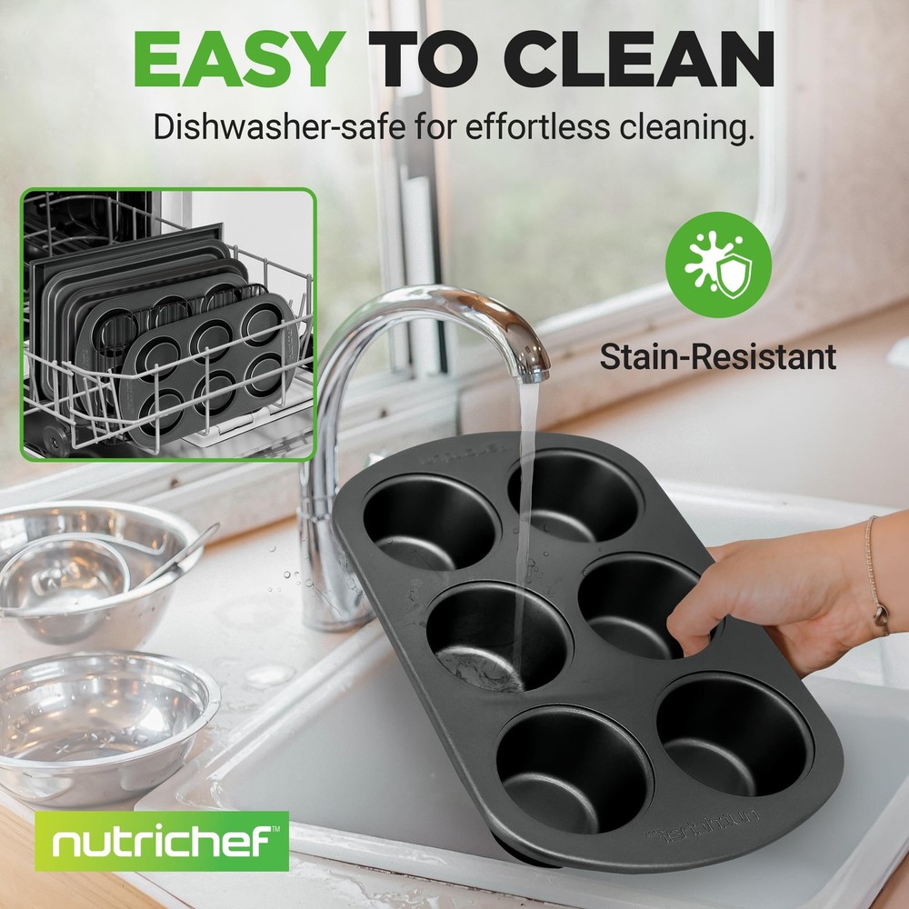 NutriChef 6-Piece Toaster Oven Bakeware Set