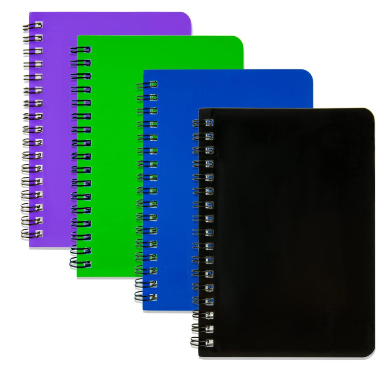 Spiral Notebook 4Pack Pocket Notebook 4.2"x 6.1" Pocket Notepad Small Notebook