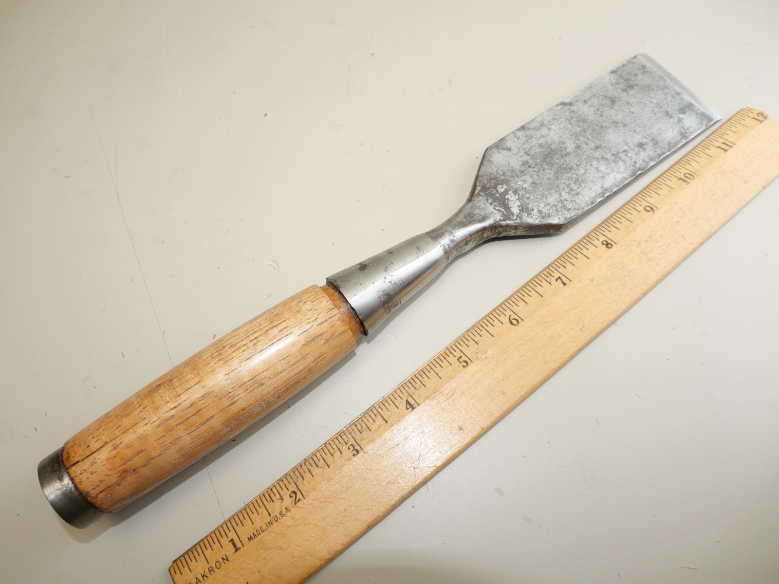 Heavy duty Large Vintage 2” square edge socket chisel