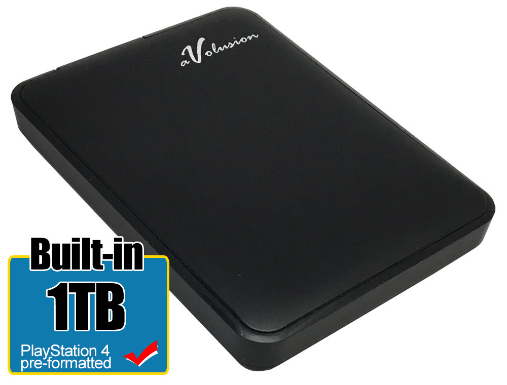 Avolusion 1TB USB 3.0 (PS4 Pre-Formatted) External PS4 Hard Drive (Slim & Pro)