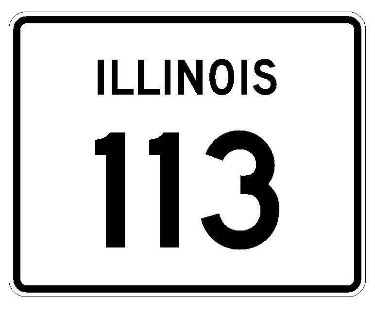Illinois State Route 113 Sticker Decal