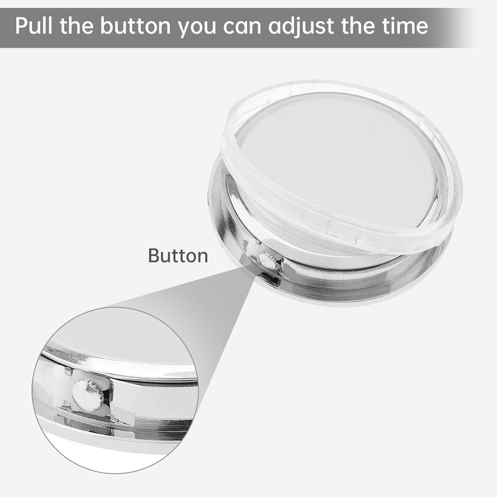 1-1/2 Inch (37 mm) Round mini Quartz Clock Insert Replacement Small, Silver