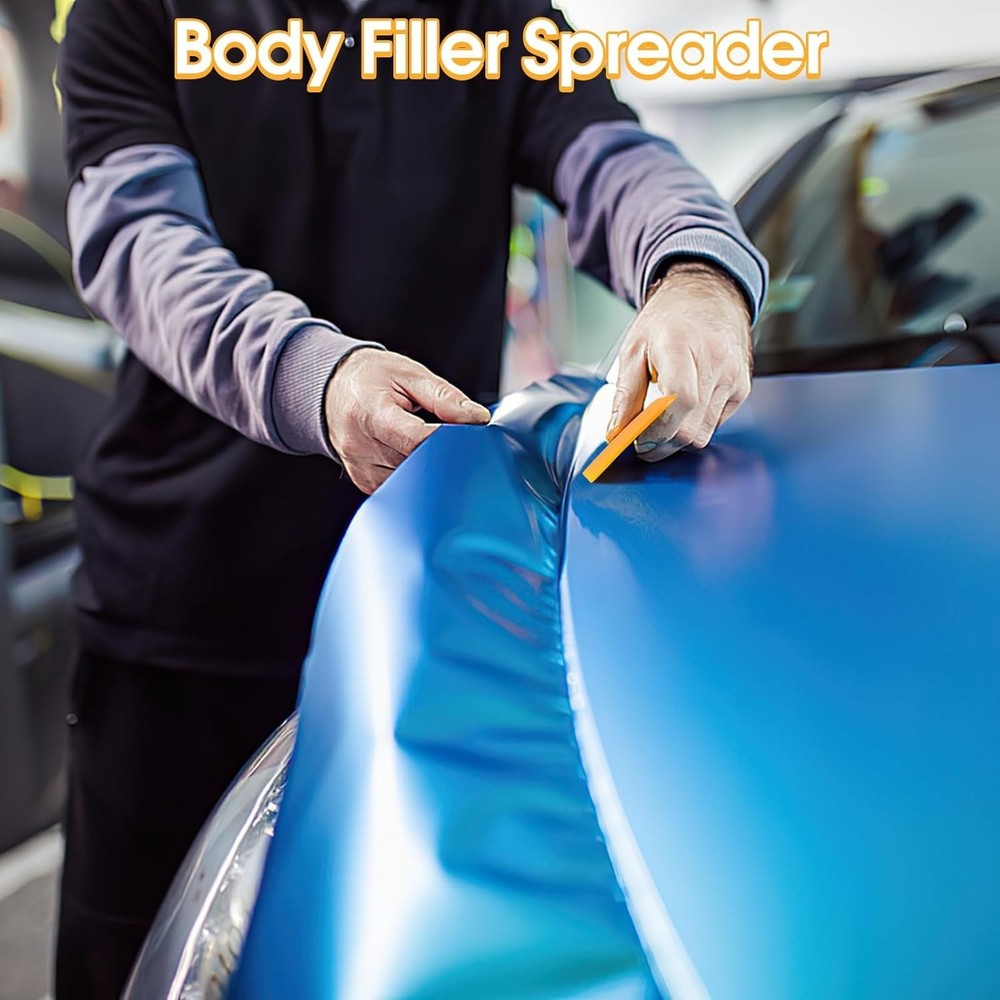 9 Pack Body Filler Spreader - Versatile 4", 5", 6" Plastic Tools for Auto Rep...