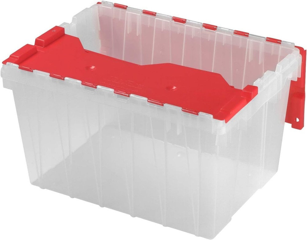 KeepBox 12 Gallon Storage Container Nesting & Stackable Plastic Storage Box W/