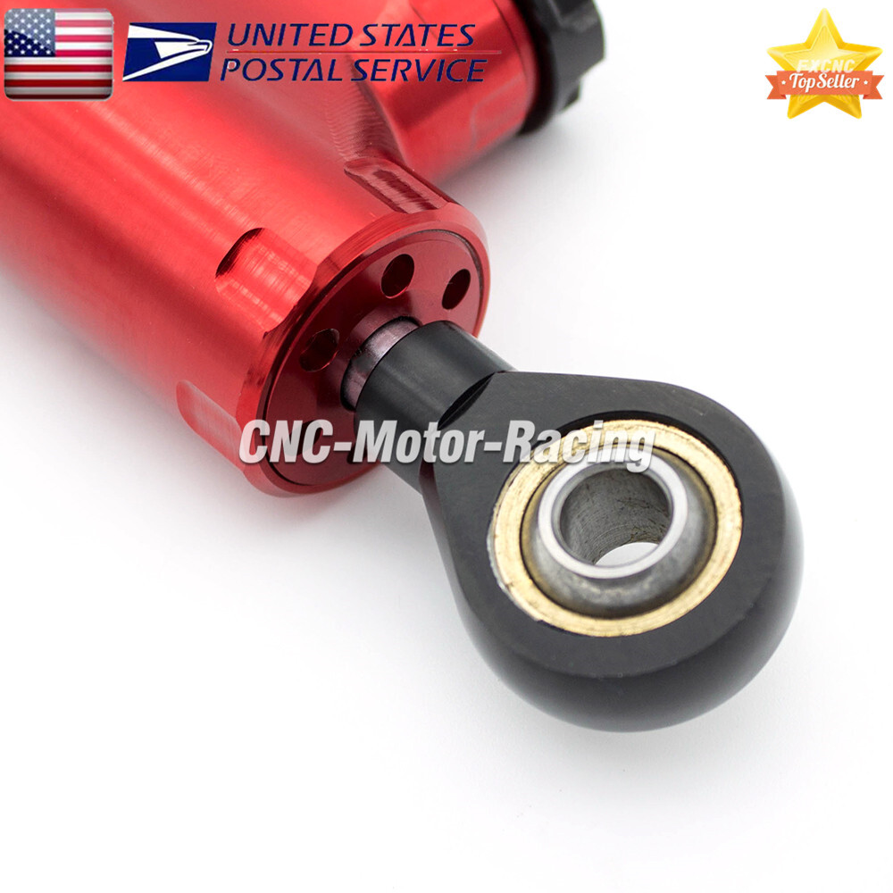 Adjustable CNC Steering Damper Stabilizer Linear Shock Aluminum Motorcycle Red