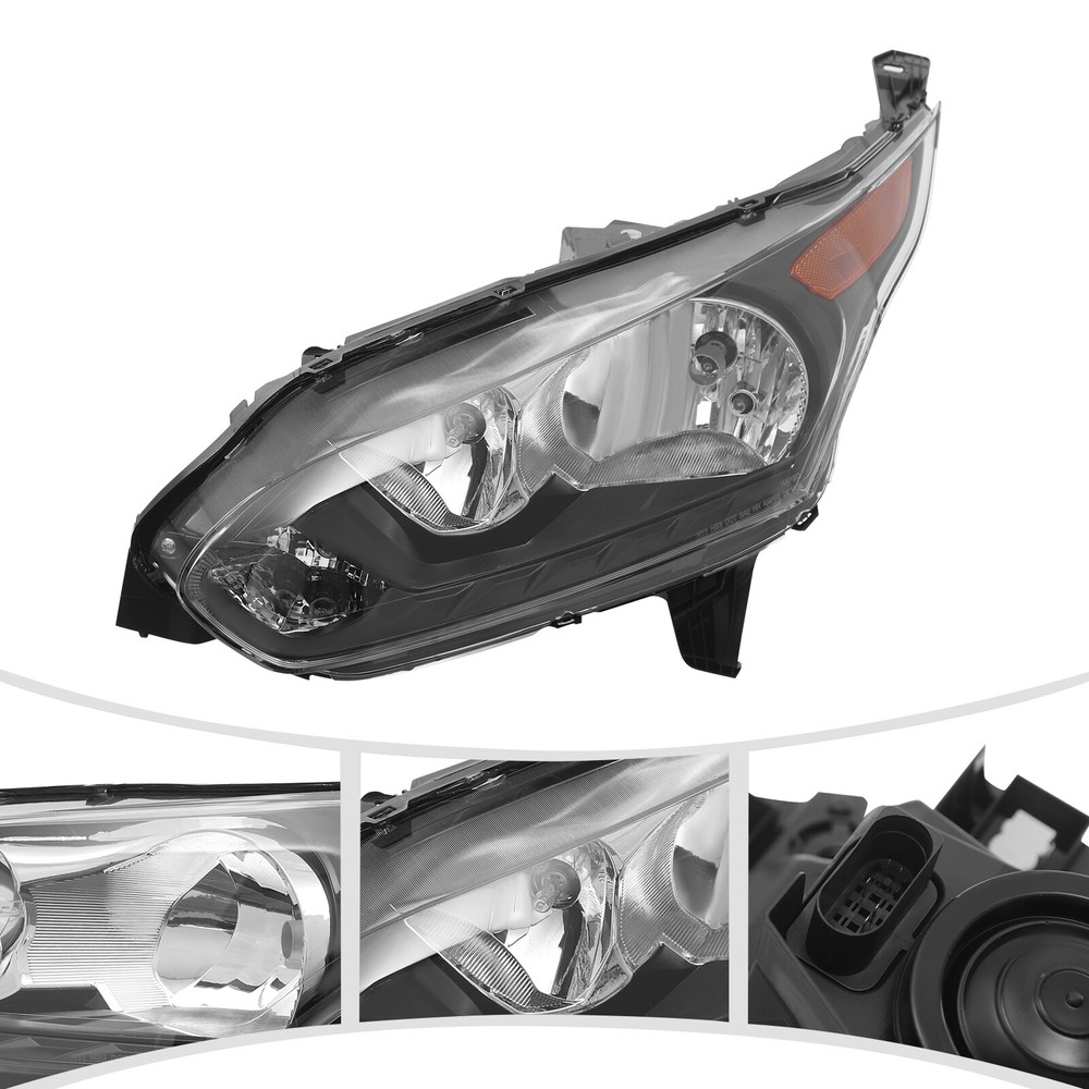 Halogen Headlight Driver Left Side Headlamp For Ford Transit Connect 2014-2018