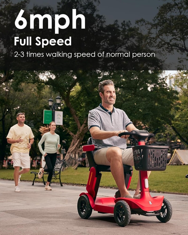 Glashow S3 Foldable Mobility Scooter – 25 Mile Range – Safe & Reliable