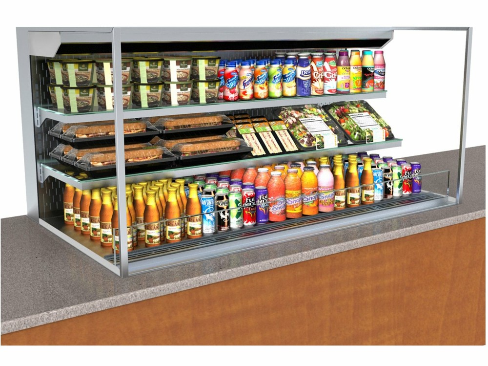 Structural Concepts NE7227RSSV 72" Self-Service Refrigerated Slide In Counter...