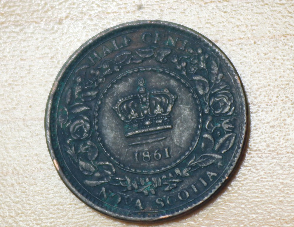 1861 Nova Scotia Half 1/2 Cent