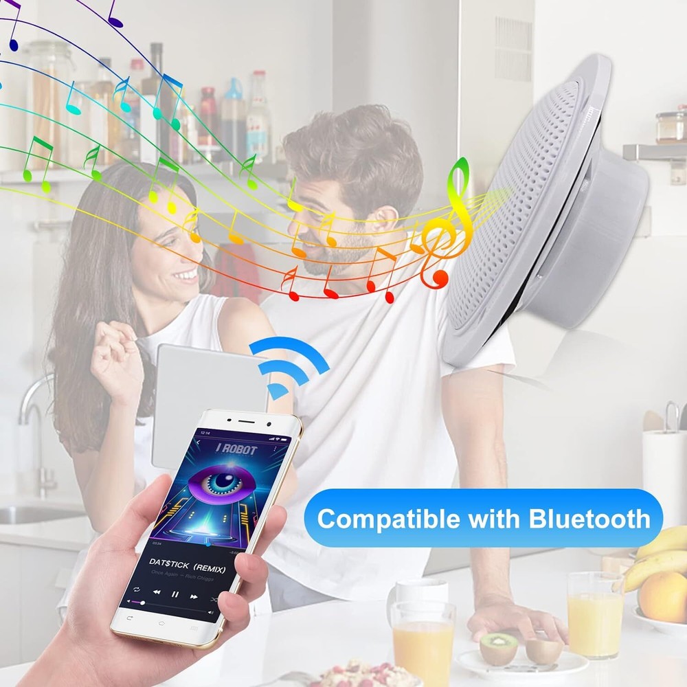 2 SPEAKER BATHROOM KITCHEN WIRELESS BLUETOOTH AMPLIFIER 2x4 INCH CEILING SPEAKER
