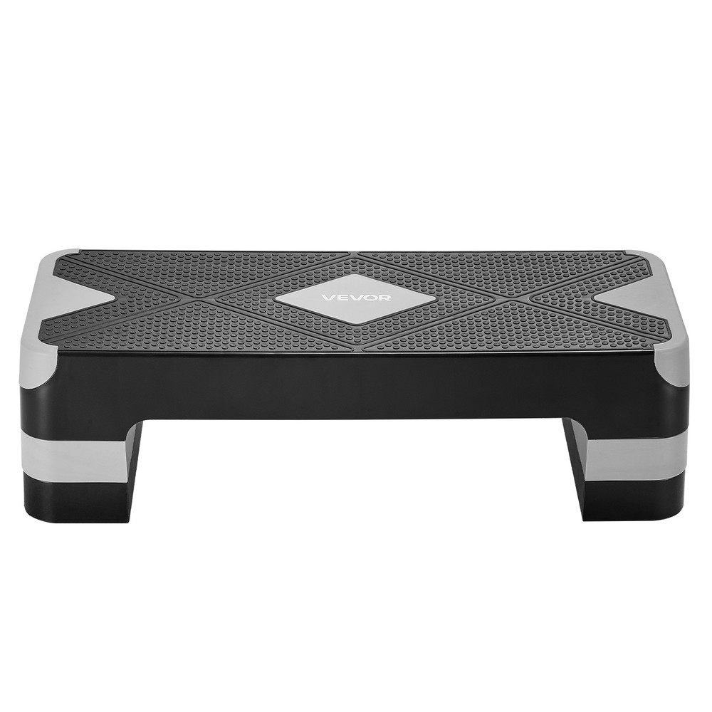 VEVOR Aerobic Exercise Step Platform Height Adjustable Workout Stepper 4 Riser