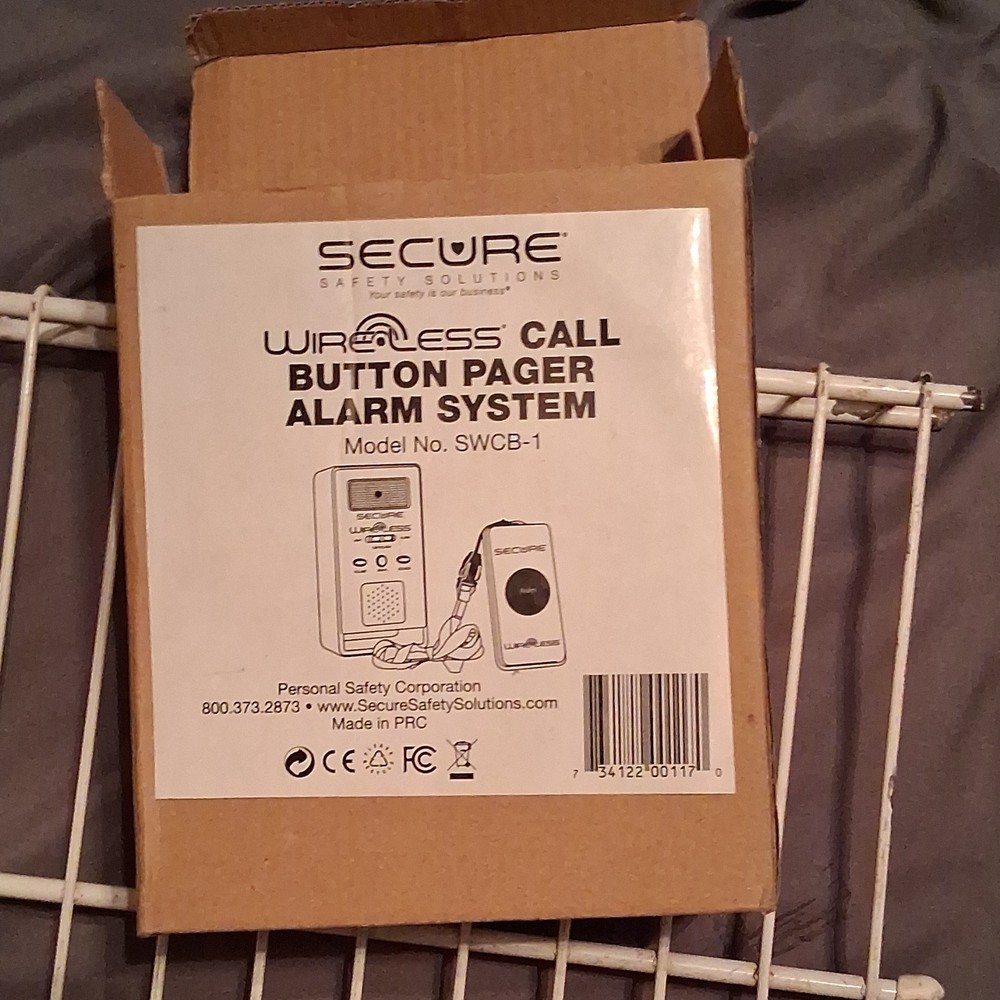 Secure Wireless Call Button Pager Alarm System SWCB-1, User Activated, Panic