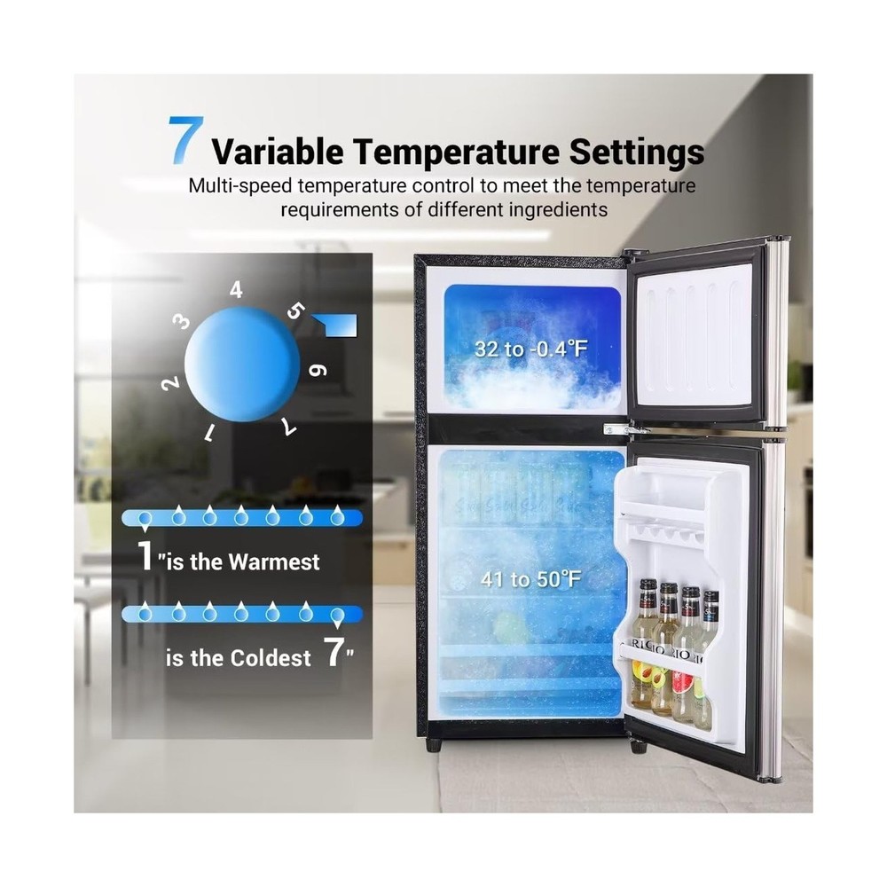FLS-80-SILVER Compact Fridge, Silver