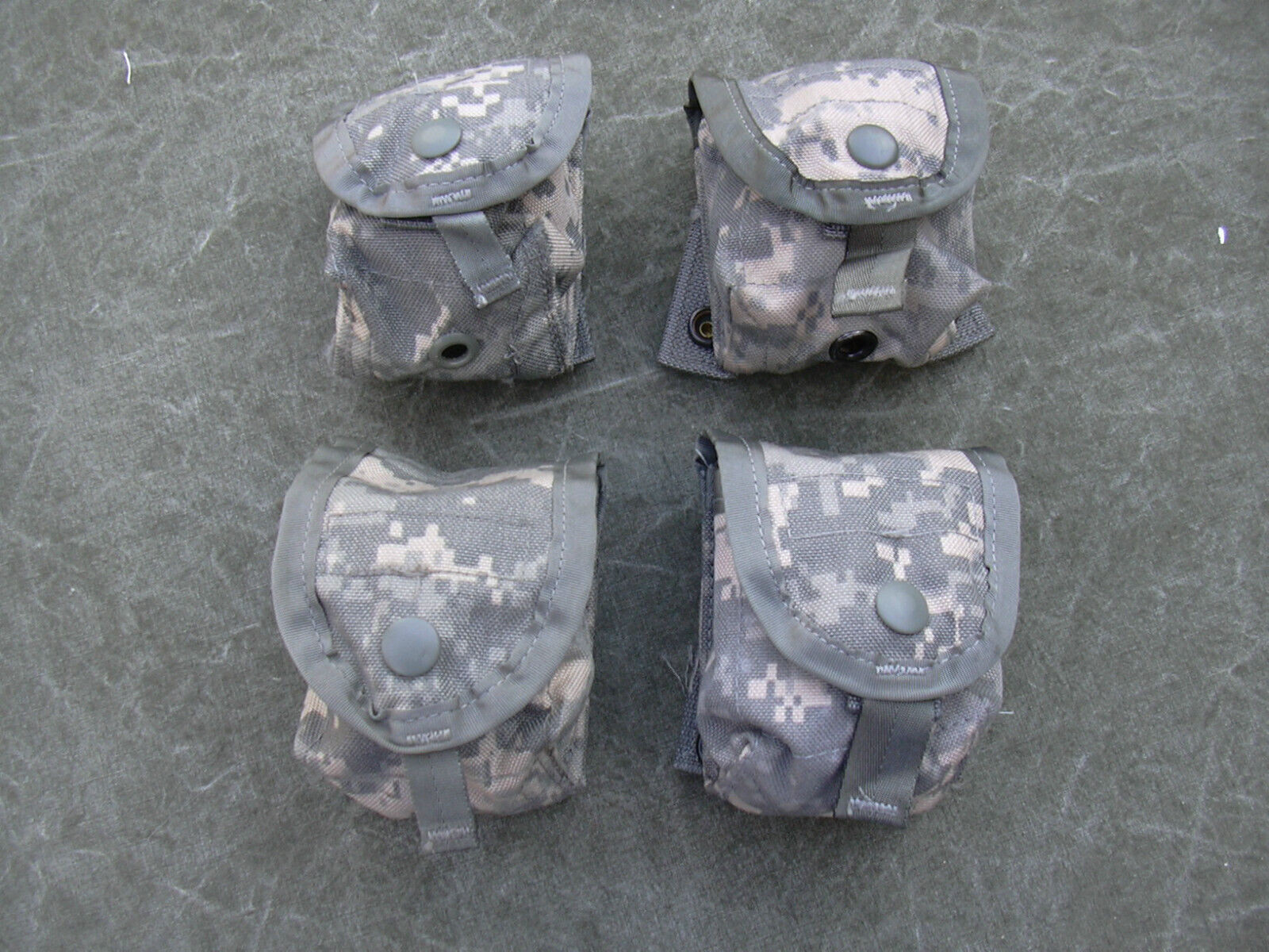 4 Military Hand Grenade Pouch, Army ACU Digital Camo MOLLE II Pouches VGC