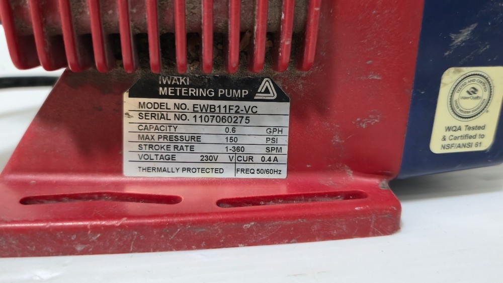 Walchem Iwaki EWB11F2-VC E-Class Metering Pump