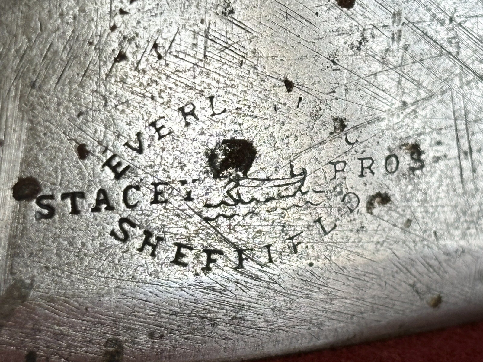 STACEY BROTHERS - CIVIL WAR ERA SHEFFIELD 1800’S - CUT DOWN KNIFE - ANTIQUE