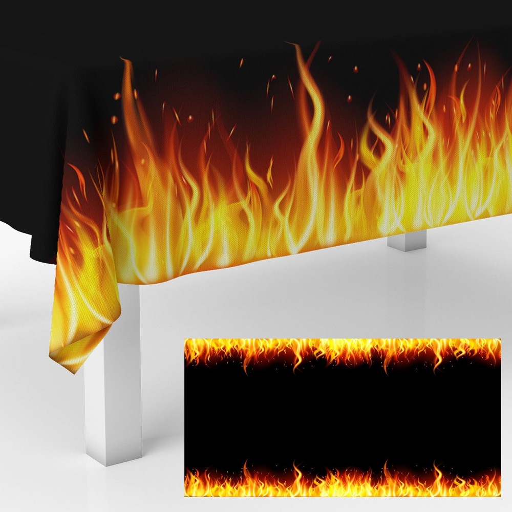GZBJMYGS Flame Torch Tablecloths 8" x (Rectangular), Multi Color