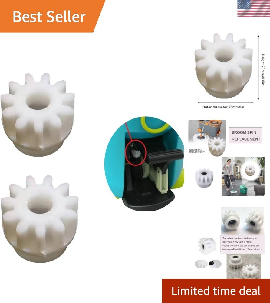 Durable One-Way Clutch Bearing for Microfiber Spin Mop - 2 Pack, Compact Size