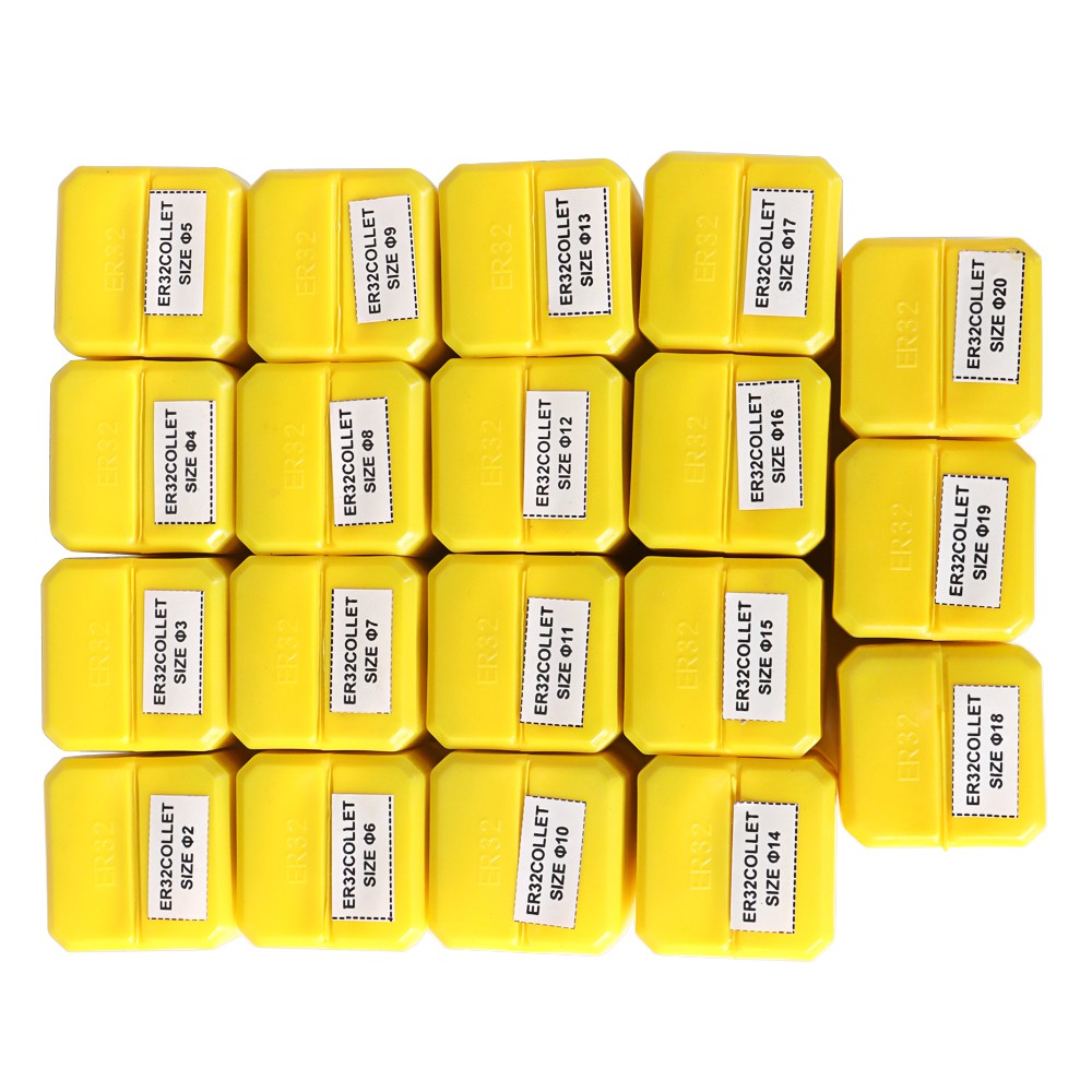 19pc ER32 Metric Precision Spring Collet Set 2-20mm for CNC Engraving Milling