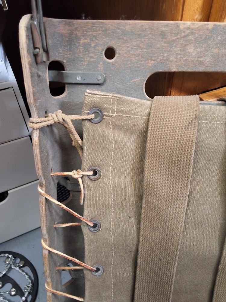 ORIGINAL WWII US ARMY M1944 EQUIPMENT AMMO CARRY PACK BOARD BACKPACK-DATED 1944