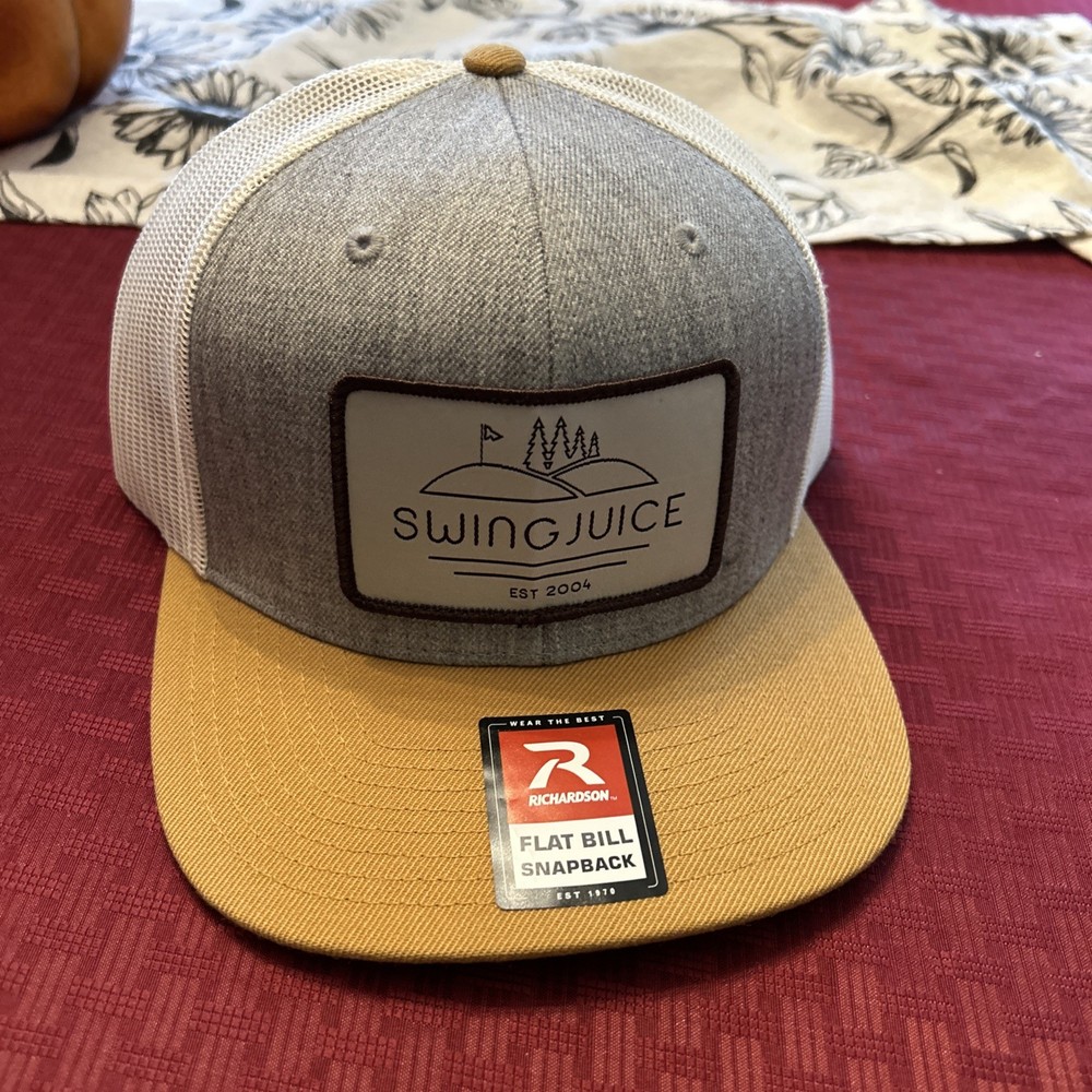 Swing Juice Richardson meshback snapback hat beige / gray