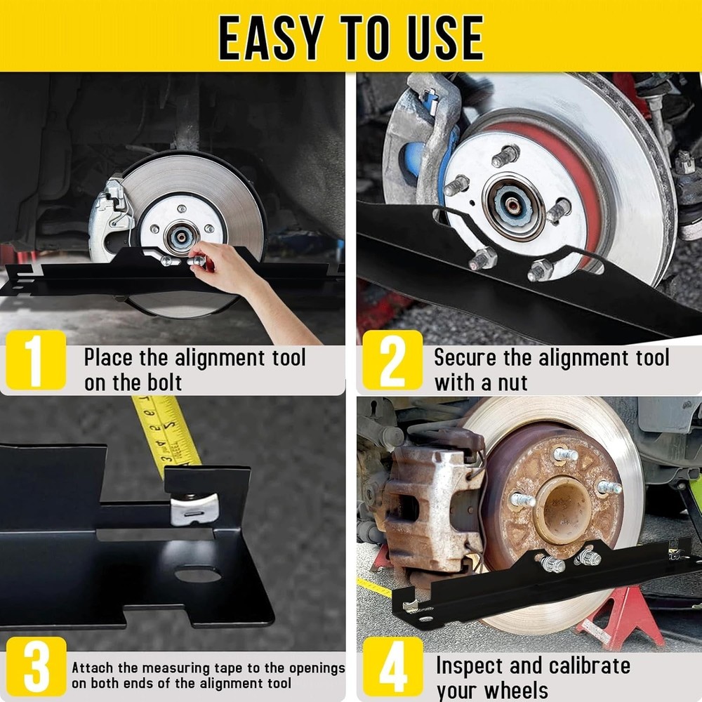 Heavyweight Toe Alignment Tool, Black Wheel Alignment Tool, Wheel Angle Align...