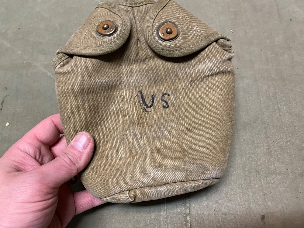 ORIGINAL WWII US ARMY M1942 CANTEEN CARRIER COVER-1942