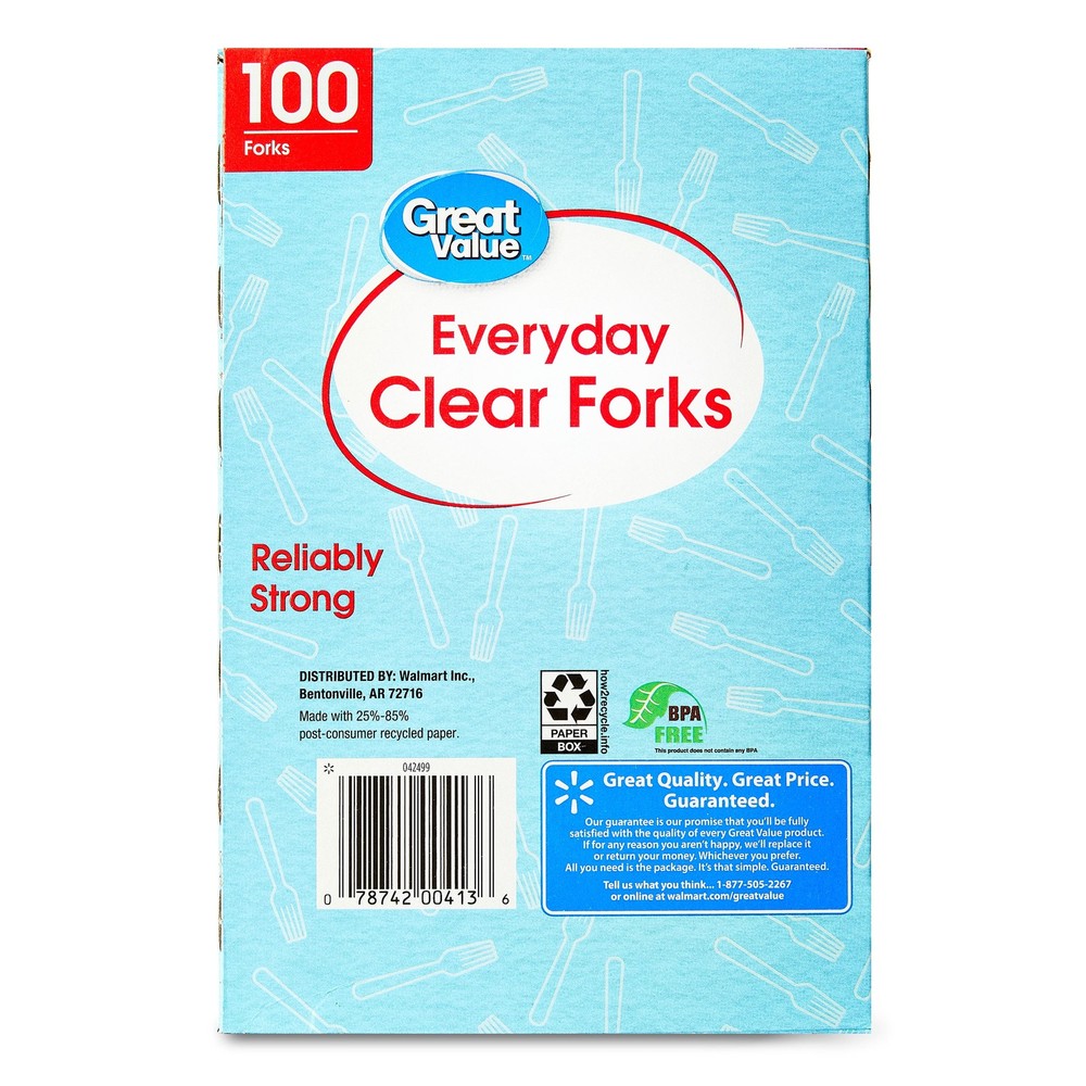 Everyday Clear Forks, 100 Count