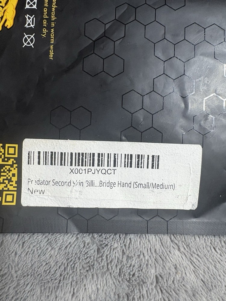 Predator Second Skin Billiard Glove Left Bridge Hand Small/Medium Black