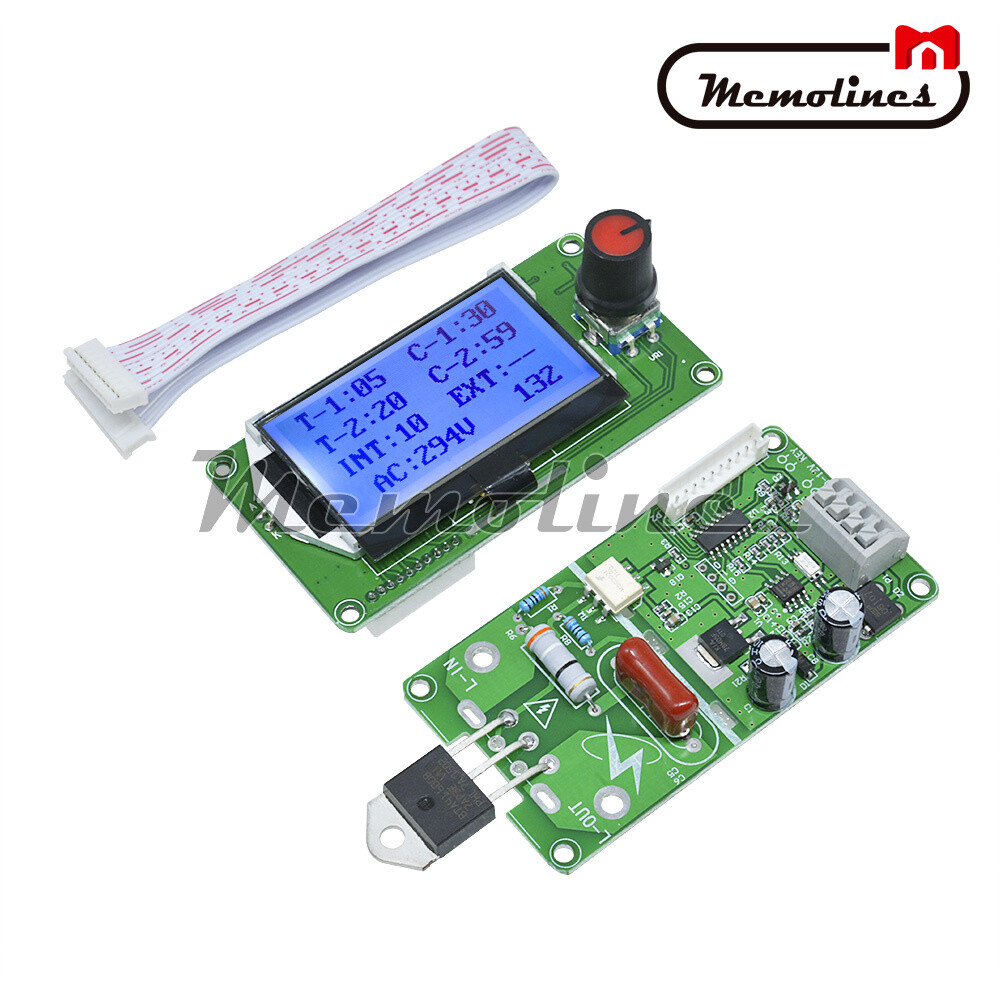 40A 12864 LCD Double Pulse Encoder Spot Welder Machine Time Control Board