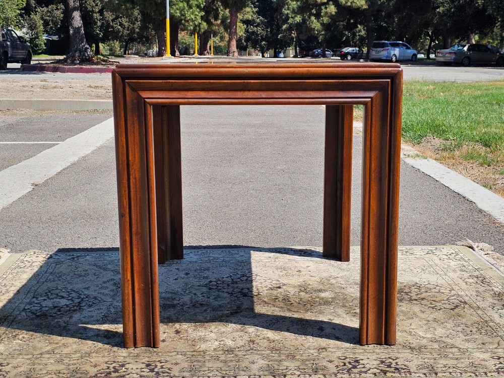 Altavista Lane Burled Walnut Rustic End Side Table 1950's