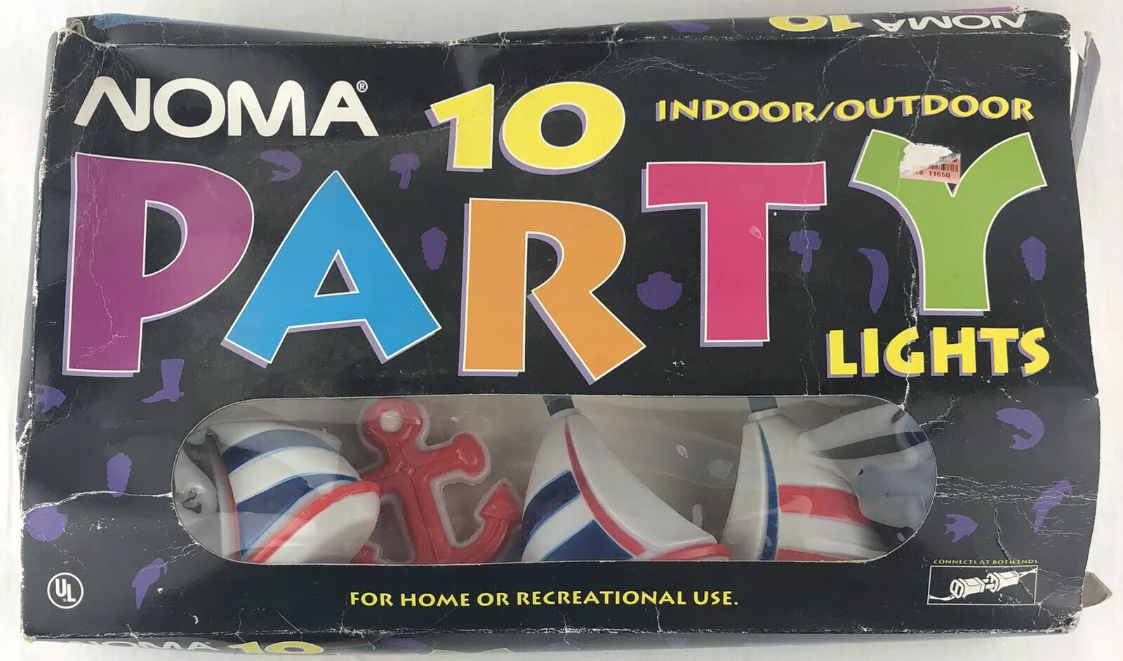 NOMA String Lights Sailboat Anchor 2 Sets Nautical Red Blue Camper RV Vintage