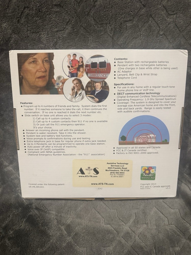 Life Link Personal Emergency Response System Dialer w/ Pendant Communicator