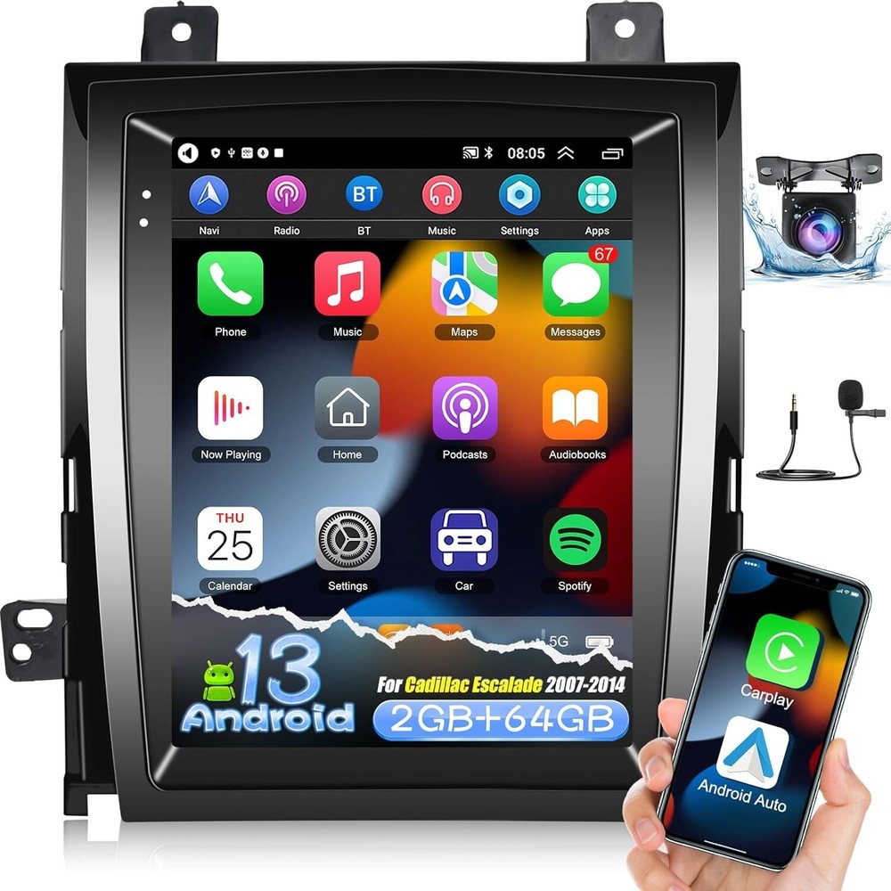 [2G+64G] 9.7 inch Vertical Touch Screen Carplay/Android Bluetooth Backup r3034