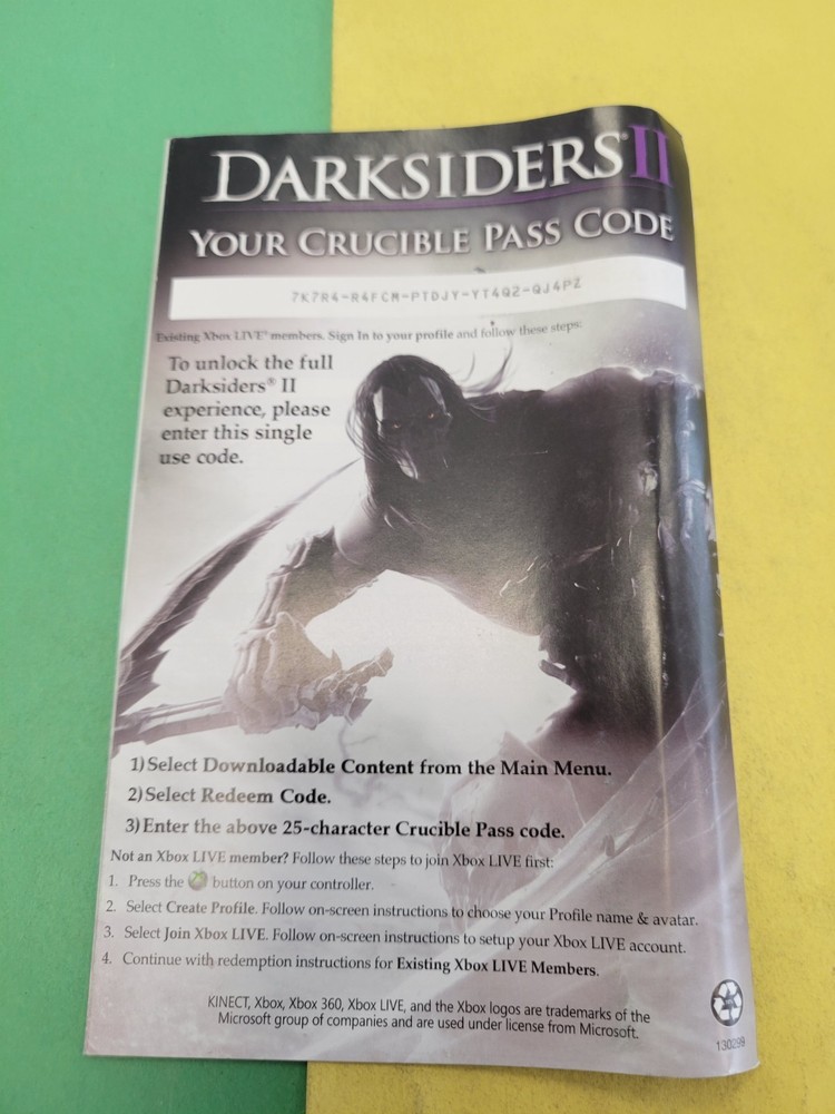 darksiders 2 xbox 360 Manual Only