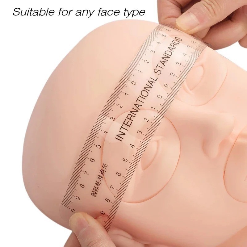 1PC Semi Permanent Makeup Guide Ruler Measure Tools Eyebrow Stencil Template