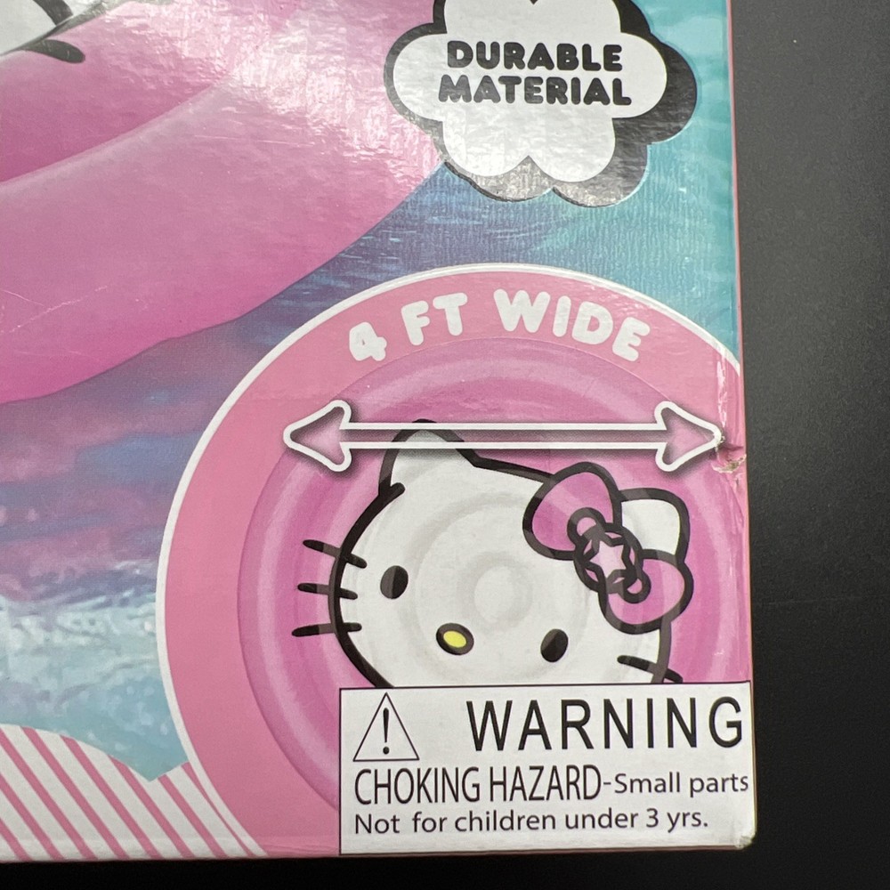 Hello Kitty Inflatable Floating Island Float Large - 4' Diameter NIP