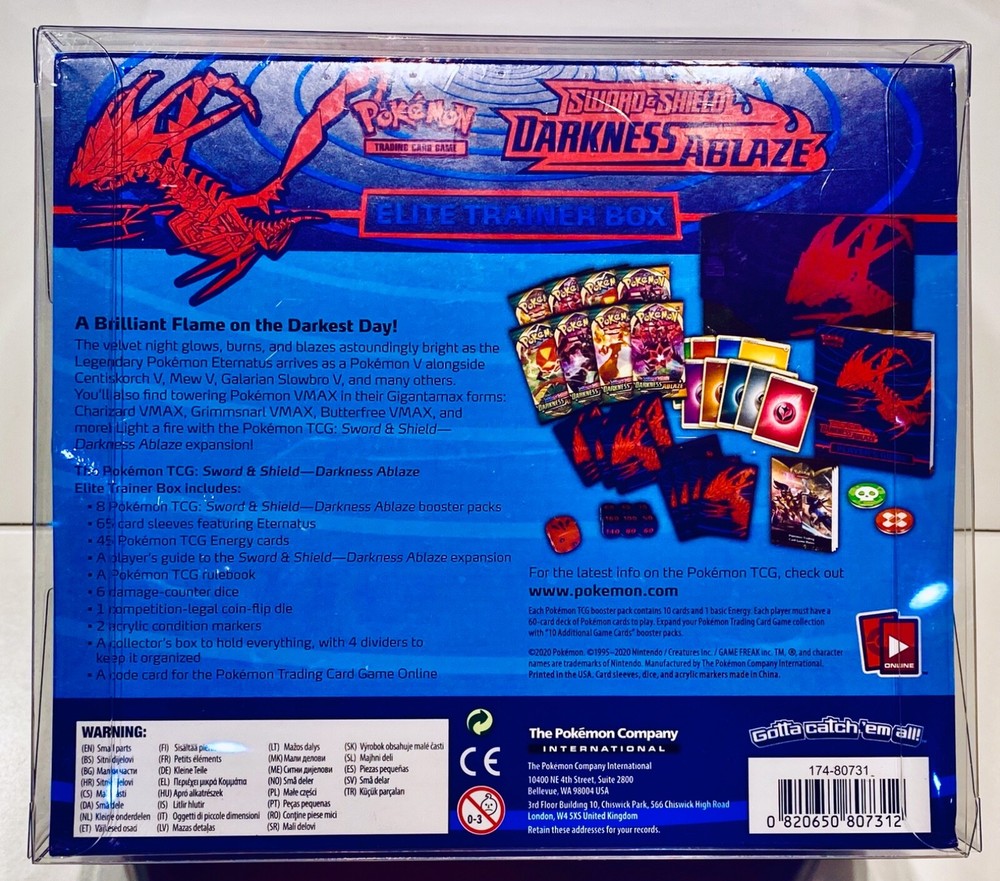 1 Box Protector For POKEMON ELITE TRAINER Boxes. ETB Clear Display Case