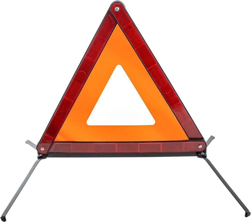 3x Triangle Warning Frame Roadside Reflective Safety Triangle Emergency Warning