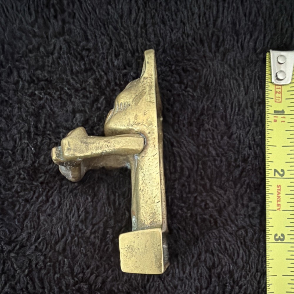 Vintage Solid Brass Cheshire Cat Door Knocker