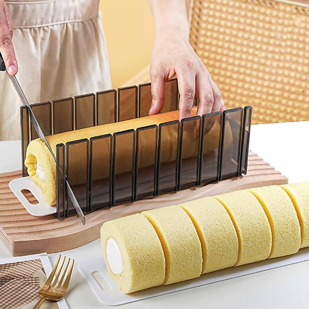 Easy Cake Roll Cutting Mold Slicer Simple Practical Kitchen Baking Layering Tool