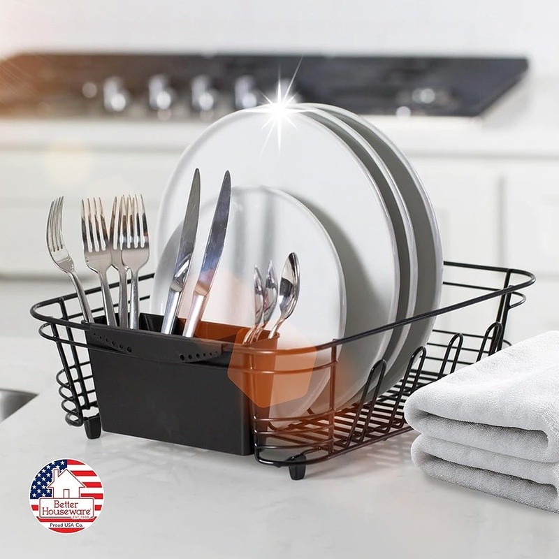 Compact Over Sink Dish Rack Space Saving Drying Rack Kitchen Countertop New