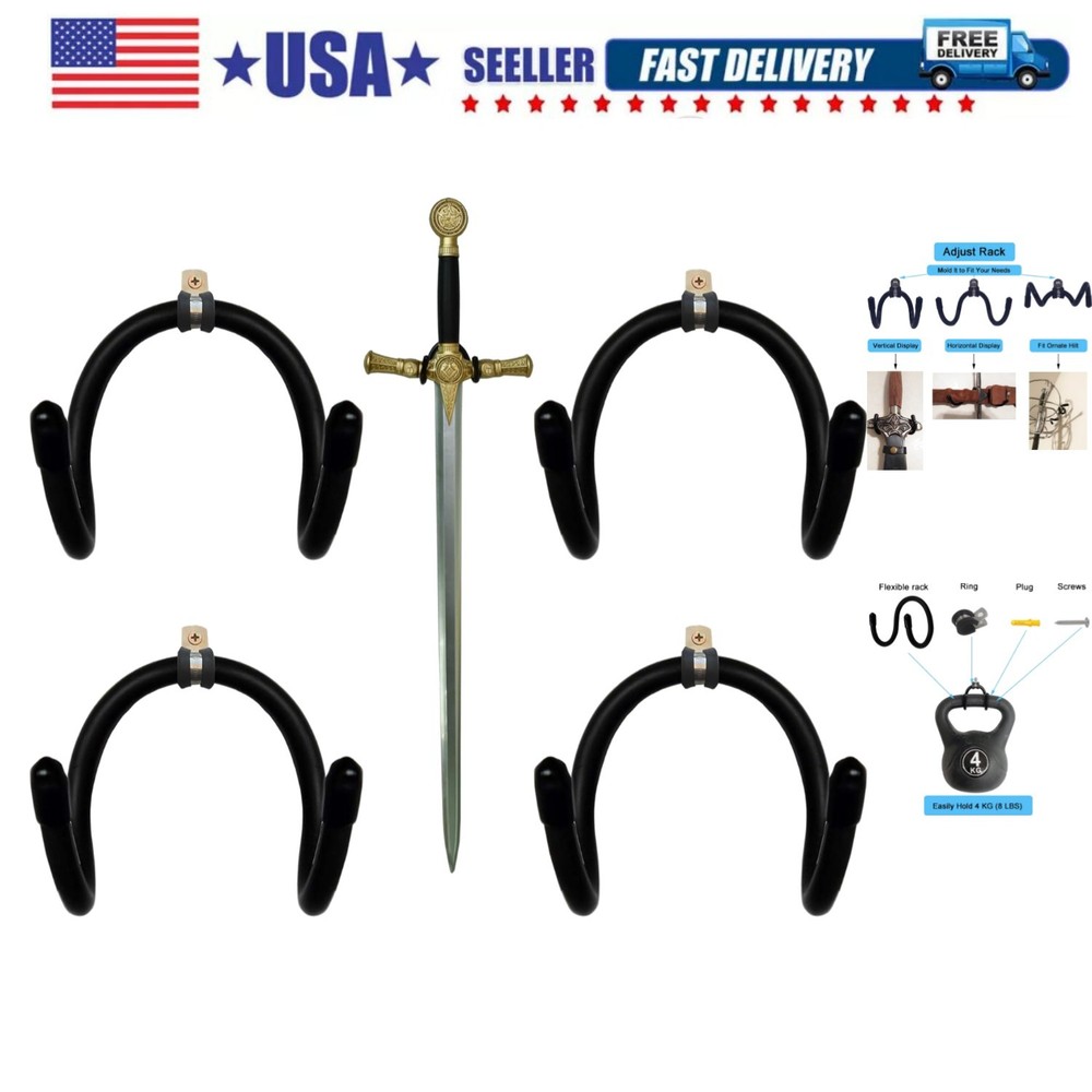 MINI Adjustable Sword , Wall Hook Display Hanger Wall Mount for Sword ,Dagger...